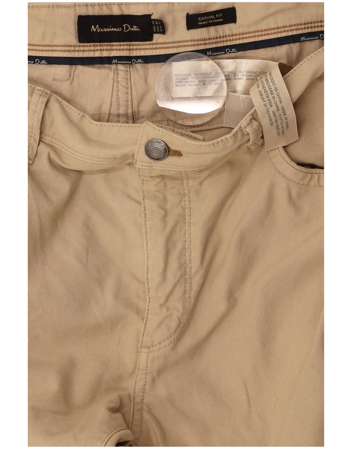 MASSIMO DUTTI Pantaloni casual dritti da uomo EU 44 Large W34 L33 Beige