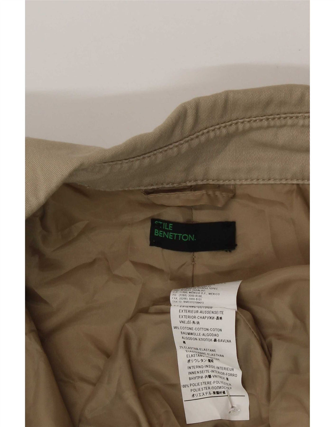 Giacca bomber da donna Benetton IT 44 Cotone color block beige medio