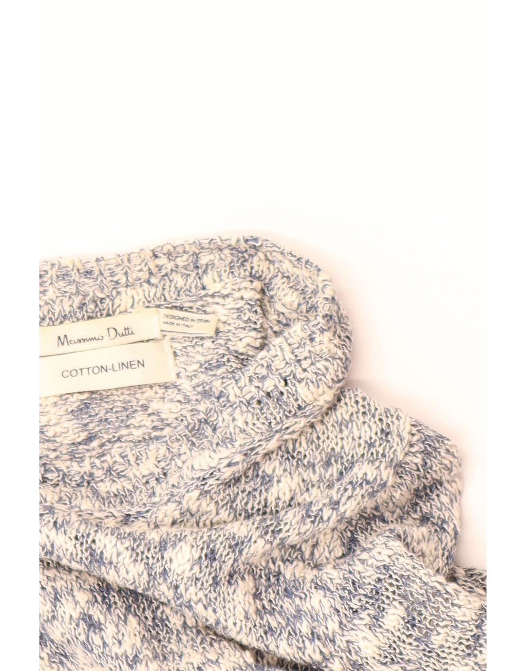 MASSIMO DUTTI Maglione cardigan da donna UK 12 Cotone screziato grigio medio