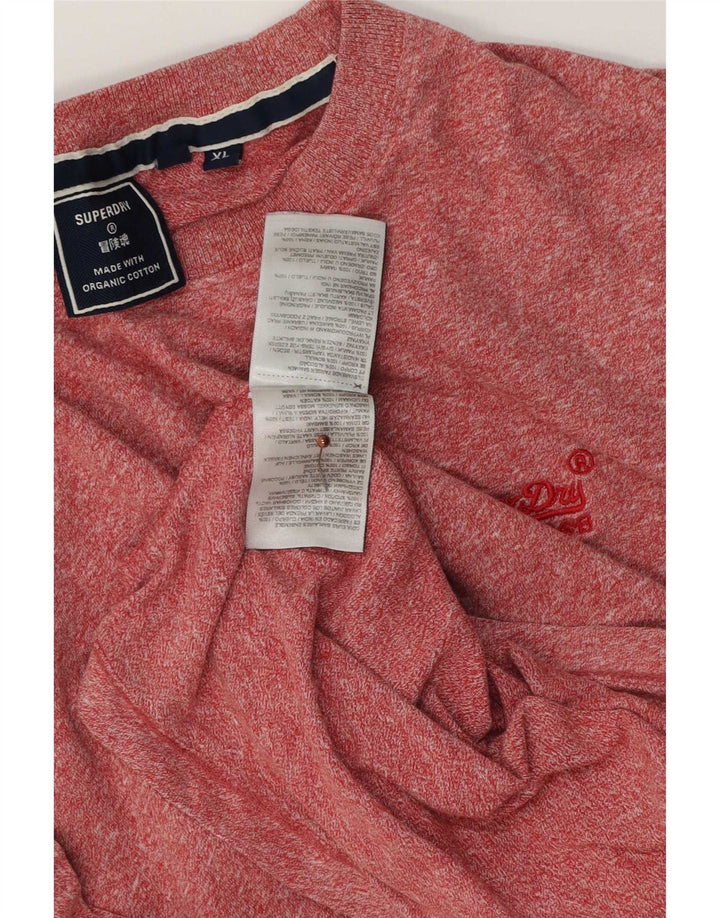 T-shirt da uomo Superdry Top XL in cotone chiazzato rosso
