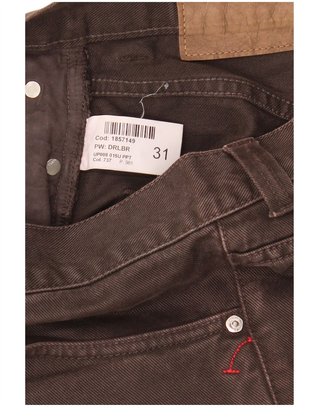 Jeans slim da uomo Dondup W31 L34 cotone marrone