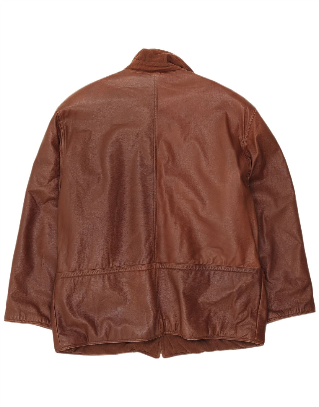 Giacca in pelle da uomo VINTAGE UK 42 XL in pelle marrone