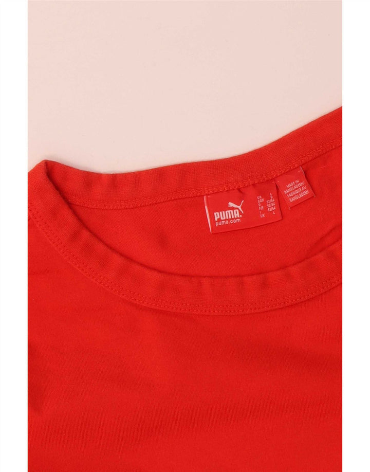 Puma Top grafico da uomo manica lunga grande rosso cotone