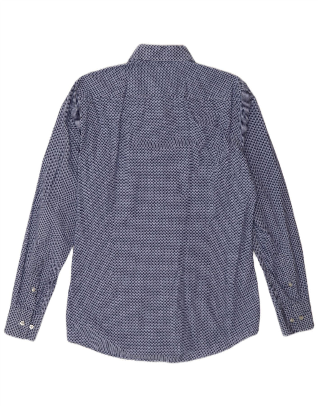 Camicia slim fit da uomo Hugo Boss taglia 38 15 cotone maculato blu medio