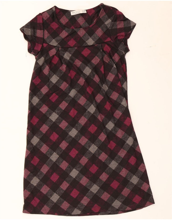Abito a trapezio da donna Zara UK 8 piccoli quadri multicolori