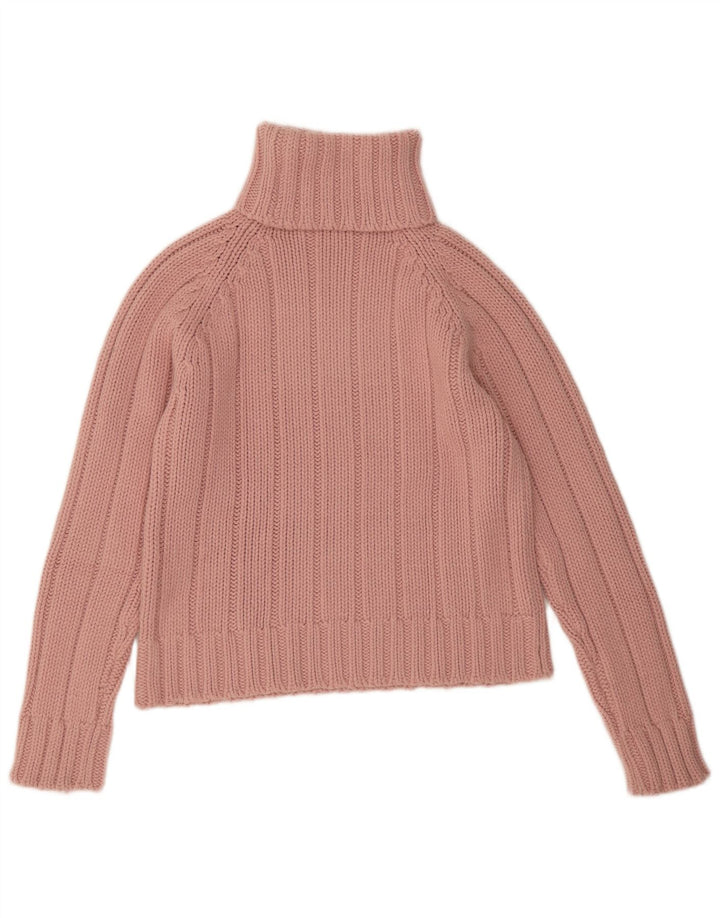 Maglione maglione collo alto da donna Zara UK 8 piccolo rosa