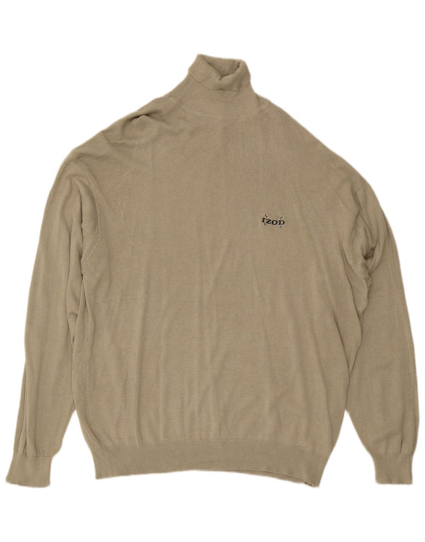 Maglione maglione a collo alto da uomo IZOD XL in cotone kaki