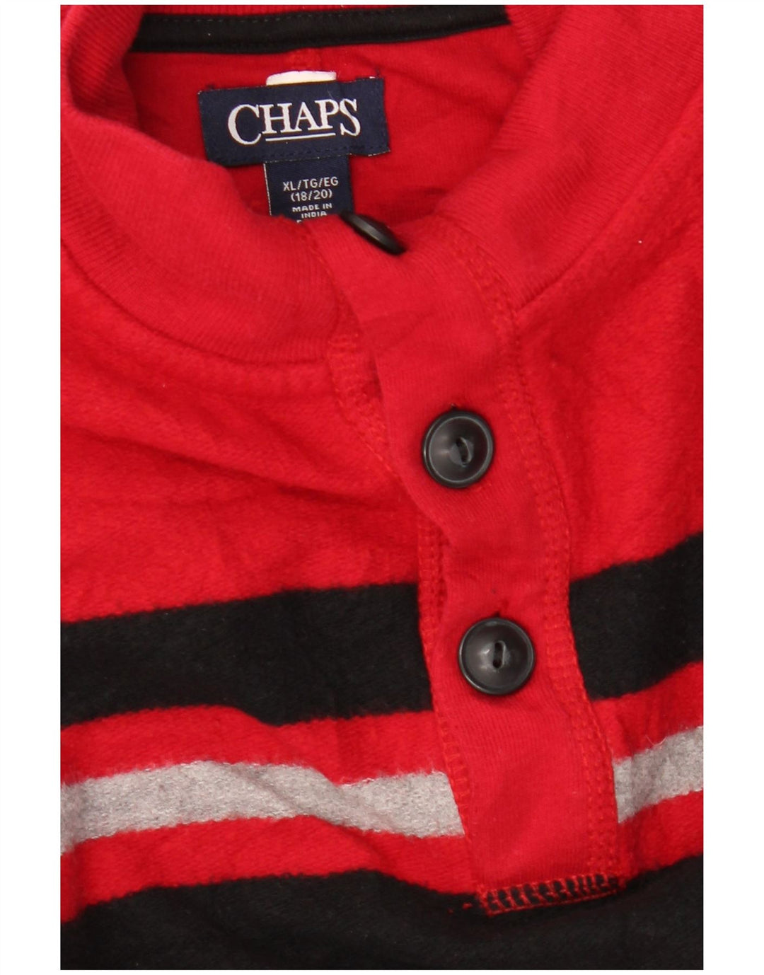 Maglione CHAPS da bambino con collo a bottoni, 15-16 anni, XL, colore rosso