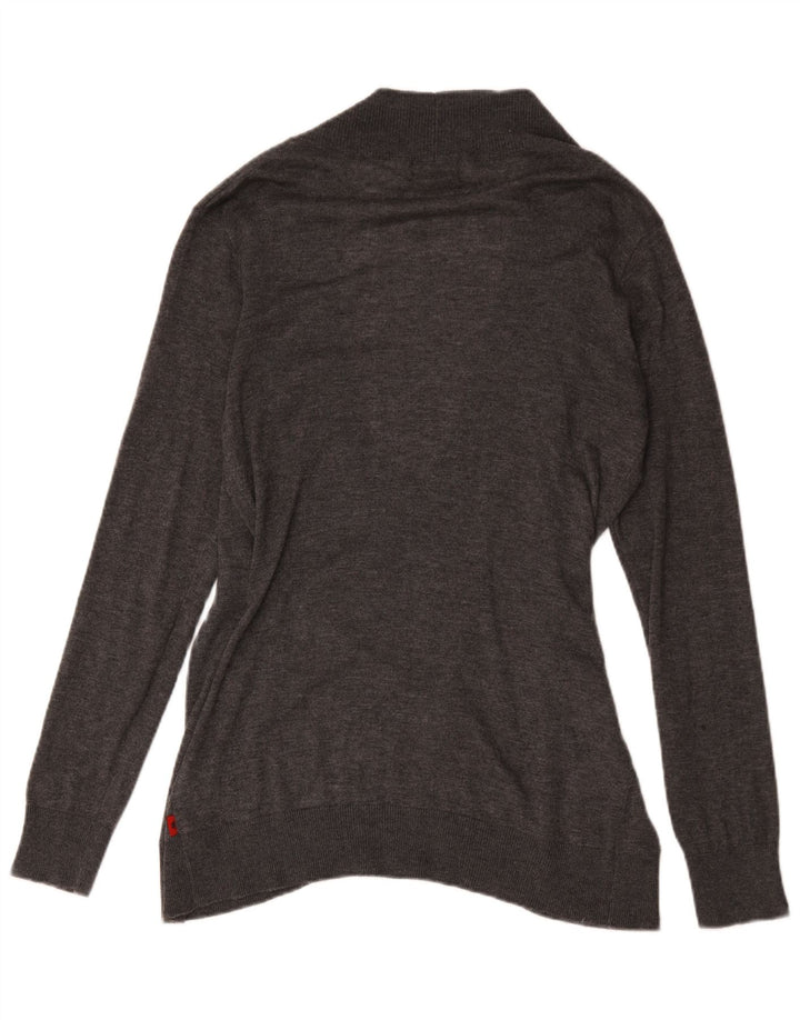 Maglione Kappa da donna con scollo a V UK 16 Large Grigio Poliacrilico