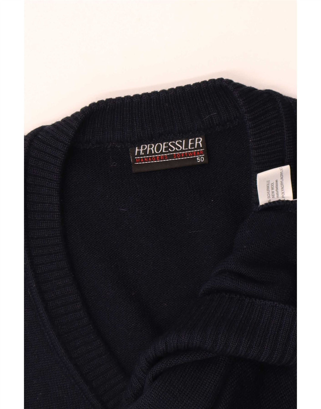 Canotta vintage da uomo IT 50 medio blu navy policloruro