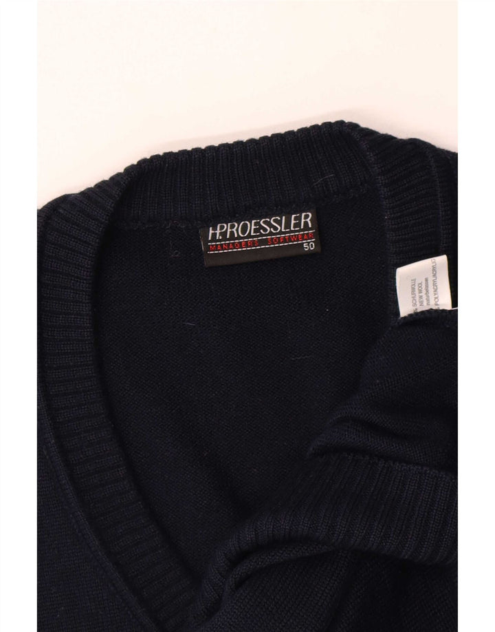 Canotta vintage da uomo IT 50 medio blu navy policloruro