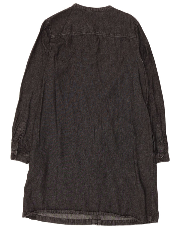 Superdry Womens Shirt Dress UK 14 Large Black Cotton