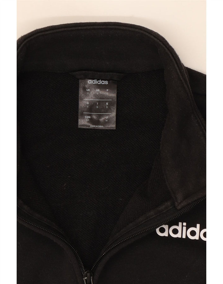 ADIDAS Mens Graphic Tracksuit Top Jacket Small Black Cotton Vintage Adidas and Second-Hand Adidas from Messina Hembry 