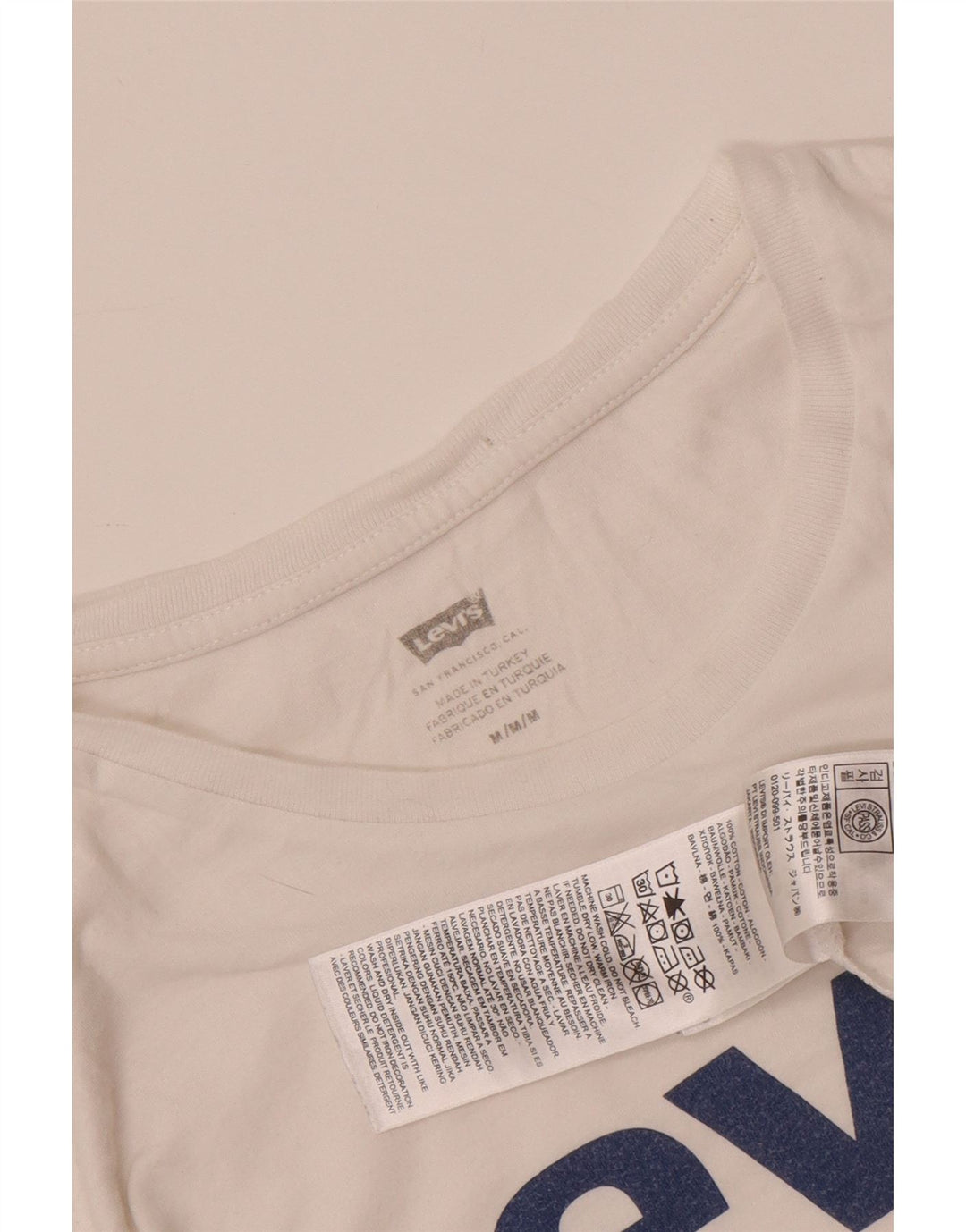 T-shirt grafica da uomo LEVI'S Top in cotone bianco medio
