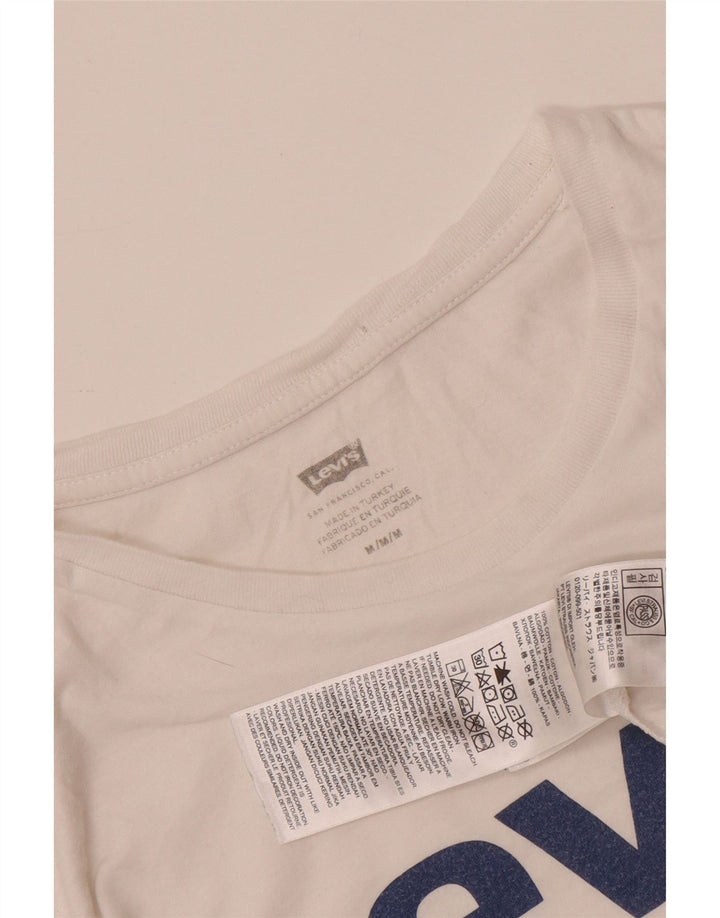 T-shirt grafica da uomo LEVI'S Top in cotone bianco medio