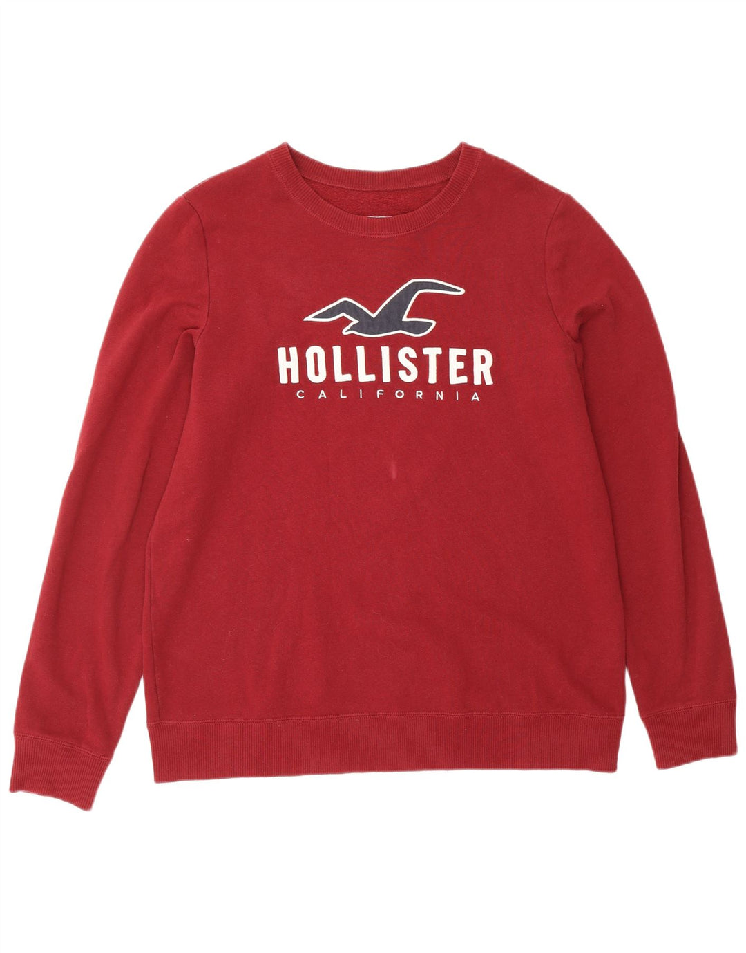 HOLLISTER Felpa grafica da uomo Maglione grande in cotone bordeaux