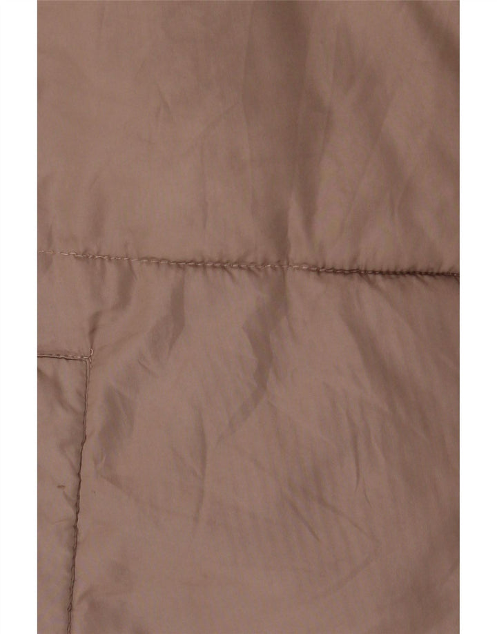Giacca imbottita oversize con cappuccio da donna Zara UK 14 Poliestere marrone medio