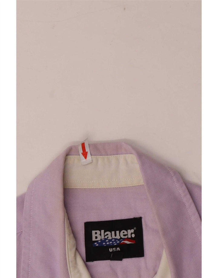 Camicia a maniche corte grafica da uomo Blauer XL in cotone viola