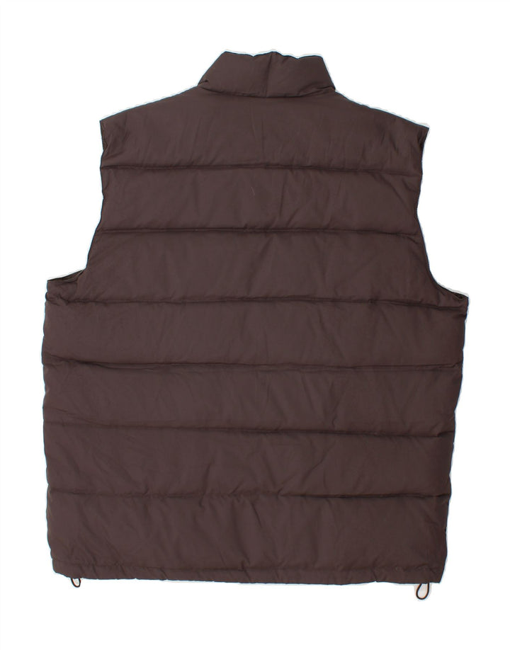 YORK Mens Milano Padded Gilet UK 42 XL Brown Polyester Vintage York and Second-Hand York from Messina Hembry 