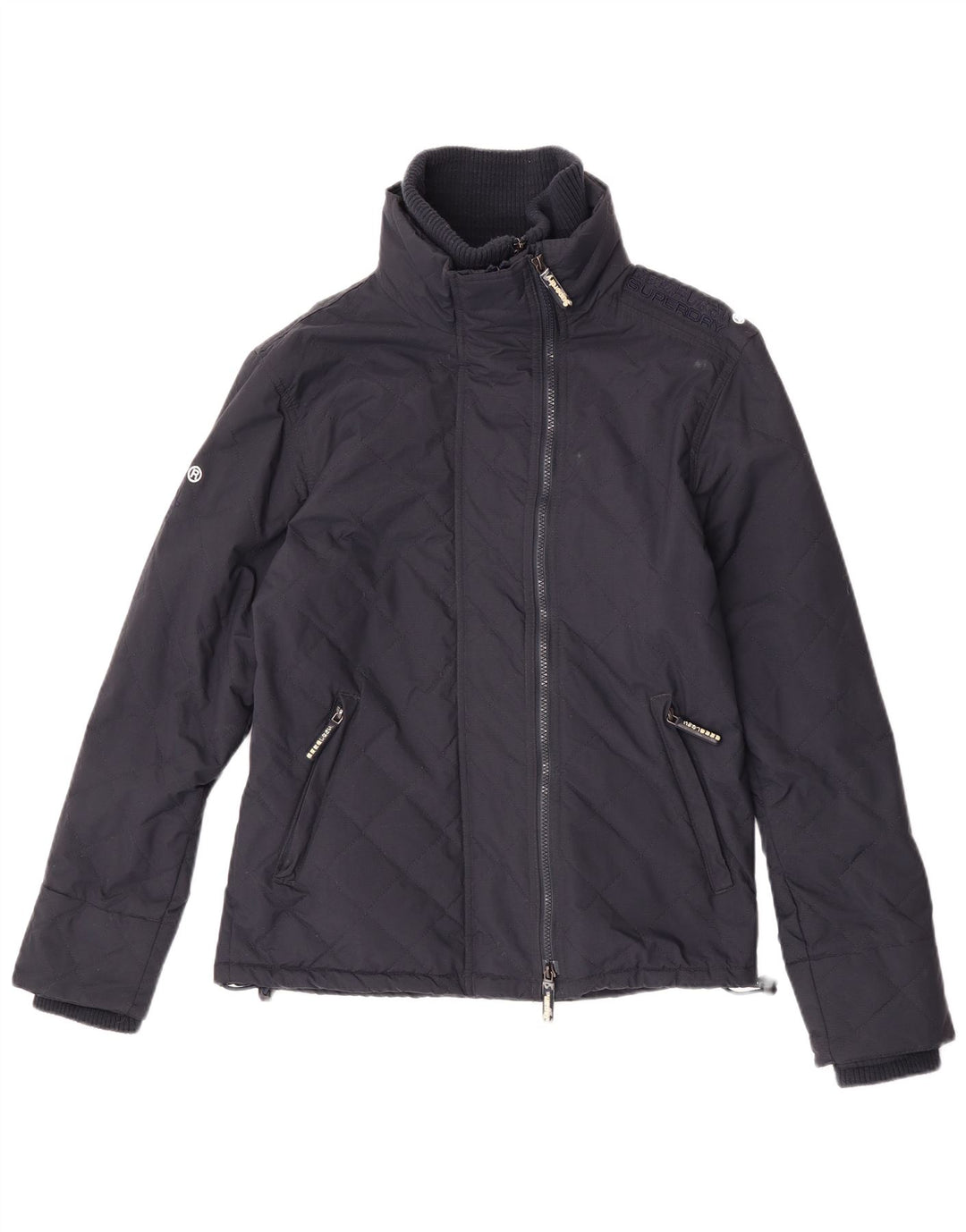 Giacca a vento trapuntata da uomo Superdry UK 38 nylon blu navy medio