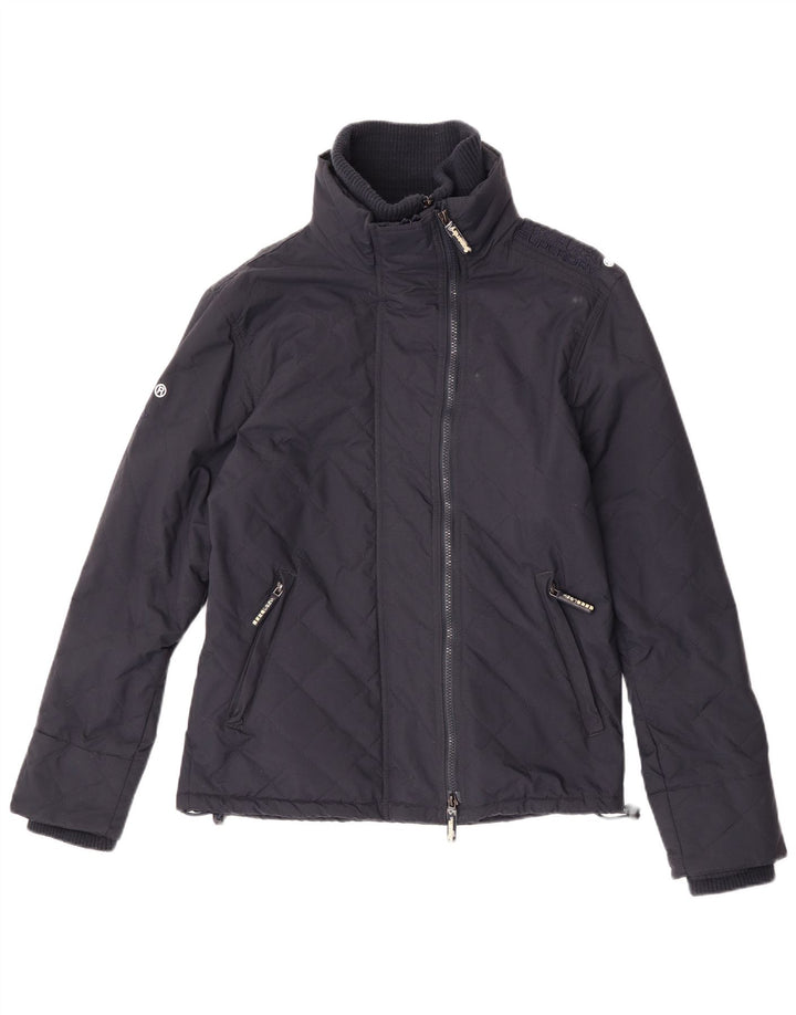 Giacca a vento trapuntata da uomo Superdry UK 38 nylon blu navy medio