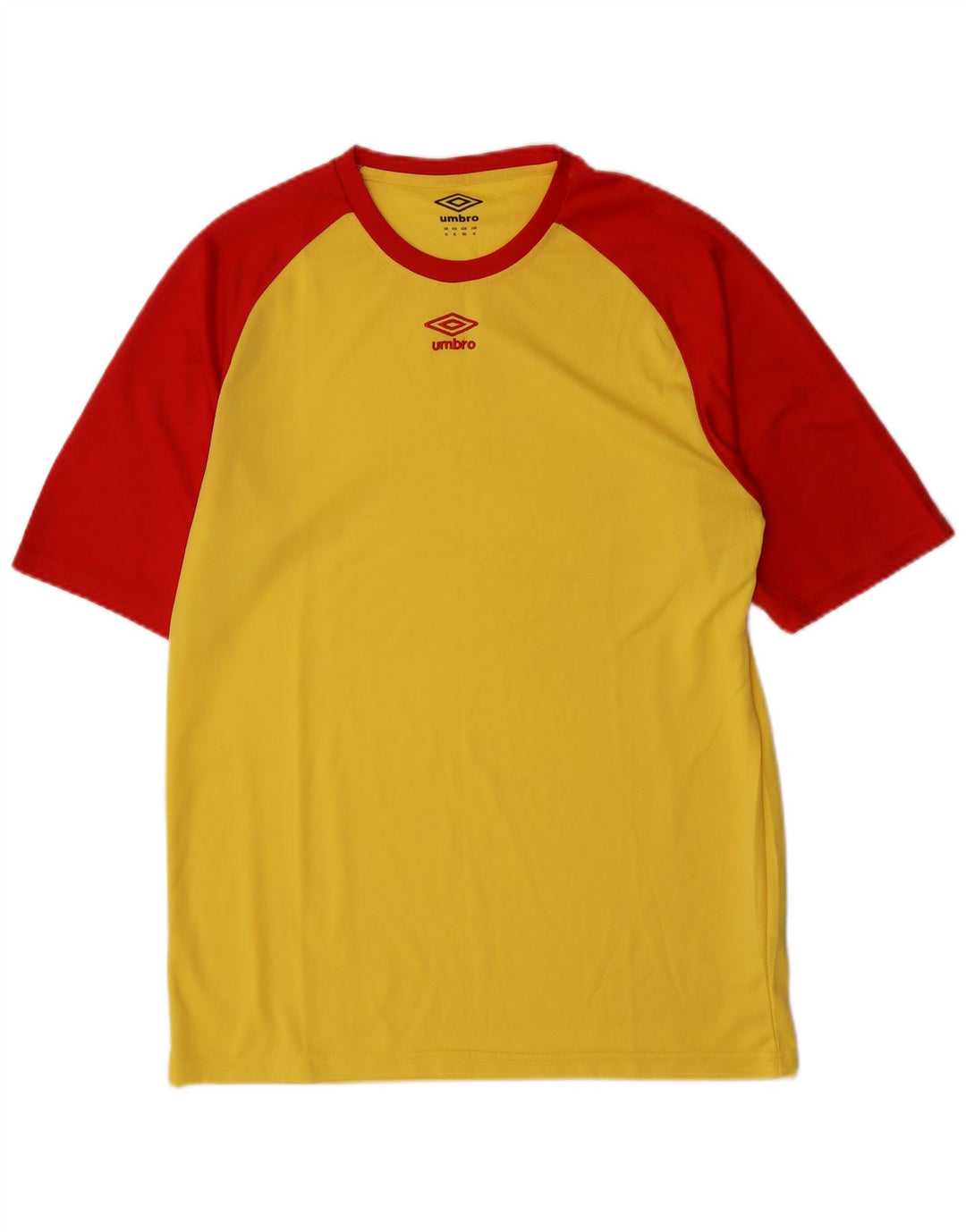 T-shirt da uomo Umbro Top XL Poliestere color block giallo
