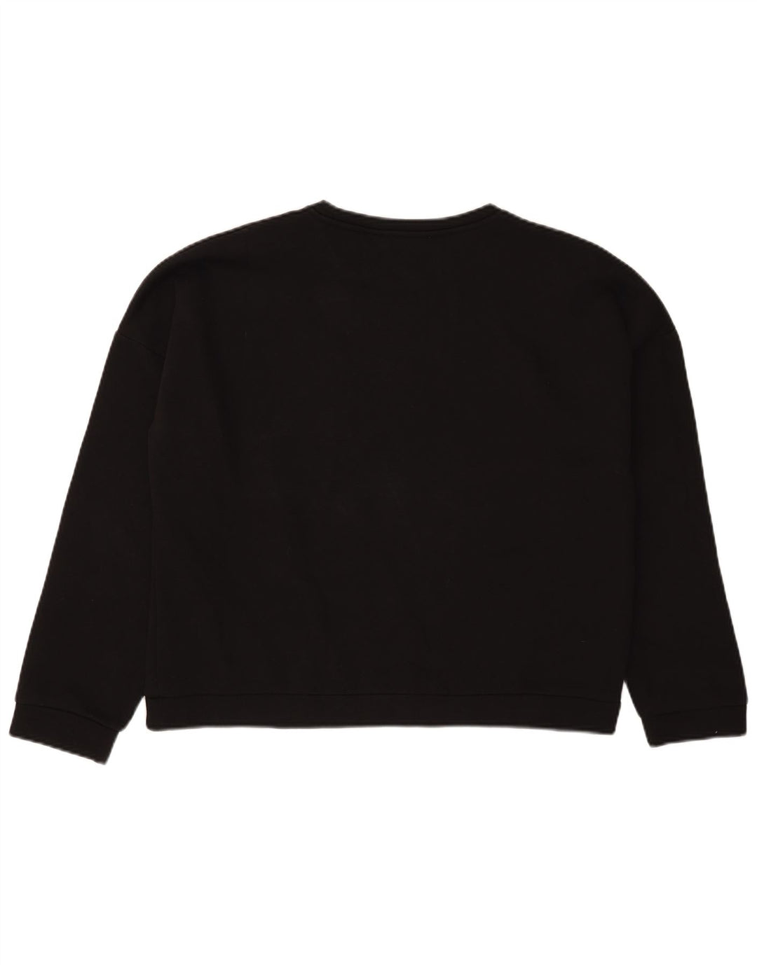 Guess Felpa con grafica corta oversize da donna UK 14 Large Nera