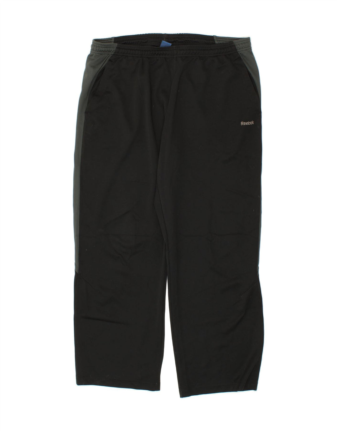 REEBOK Mens Tracksuit Trousers XL  Black Colourblock Polyester Vintage Reebok and Second-Hand Reebok from Messina Hembry 