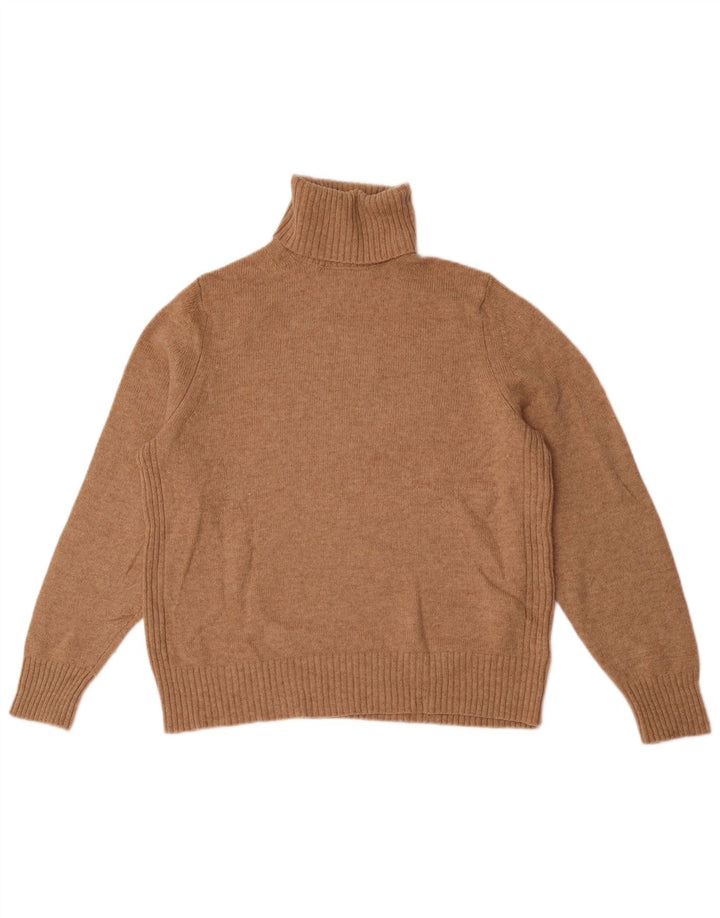 Maglione maglione a collo alto da donna Marks & Spencer UK 18 XL Lana beige