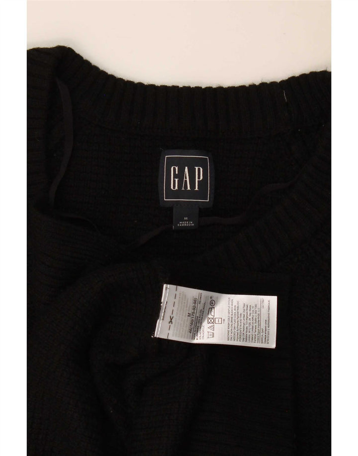 Maglione maglione girocollo da donna Gap UK 12 nylon nero medio