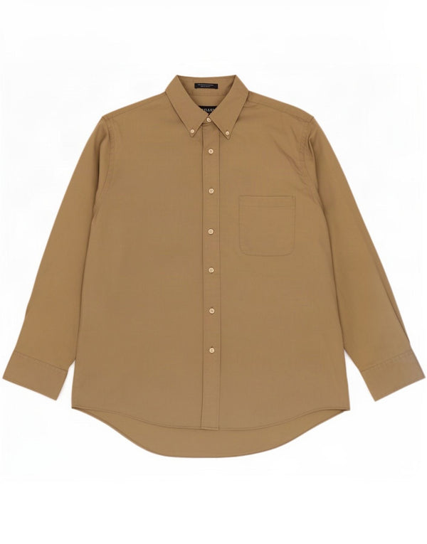 Camicia da uomo Chaps taglia 17 1/2 XL cotone kaki
