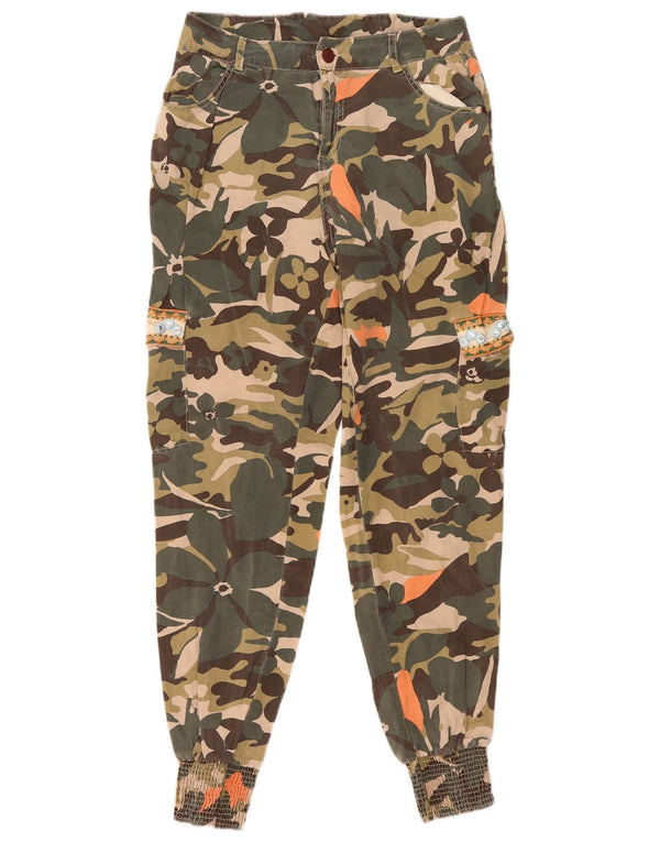 Pantaloni cargo da donna Desigual EU 38 Medium W29 L29 Verde mimetico