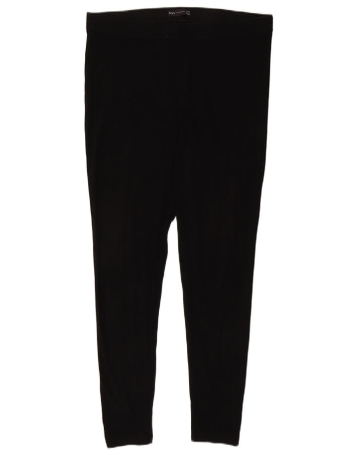 Leggings da donna Marks & Spencer UK 16 grande cotone nero