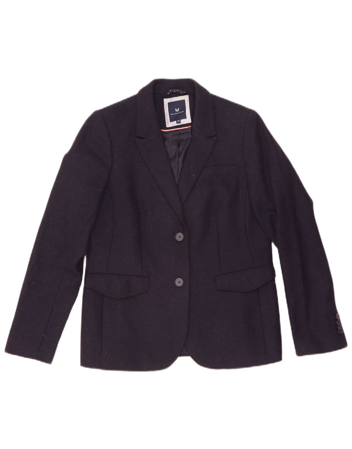 Crew Clothing Giacca blazer da donna a 2 bottoni UK 12 Lana blu navy media