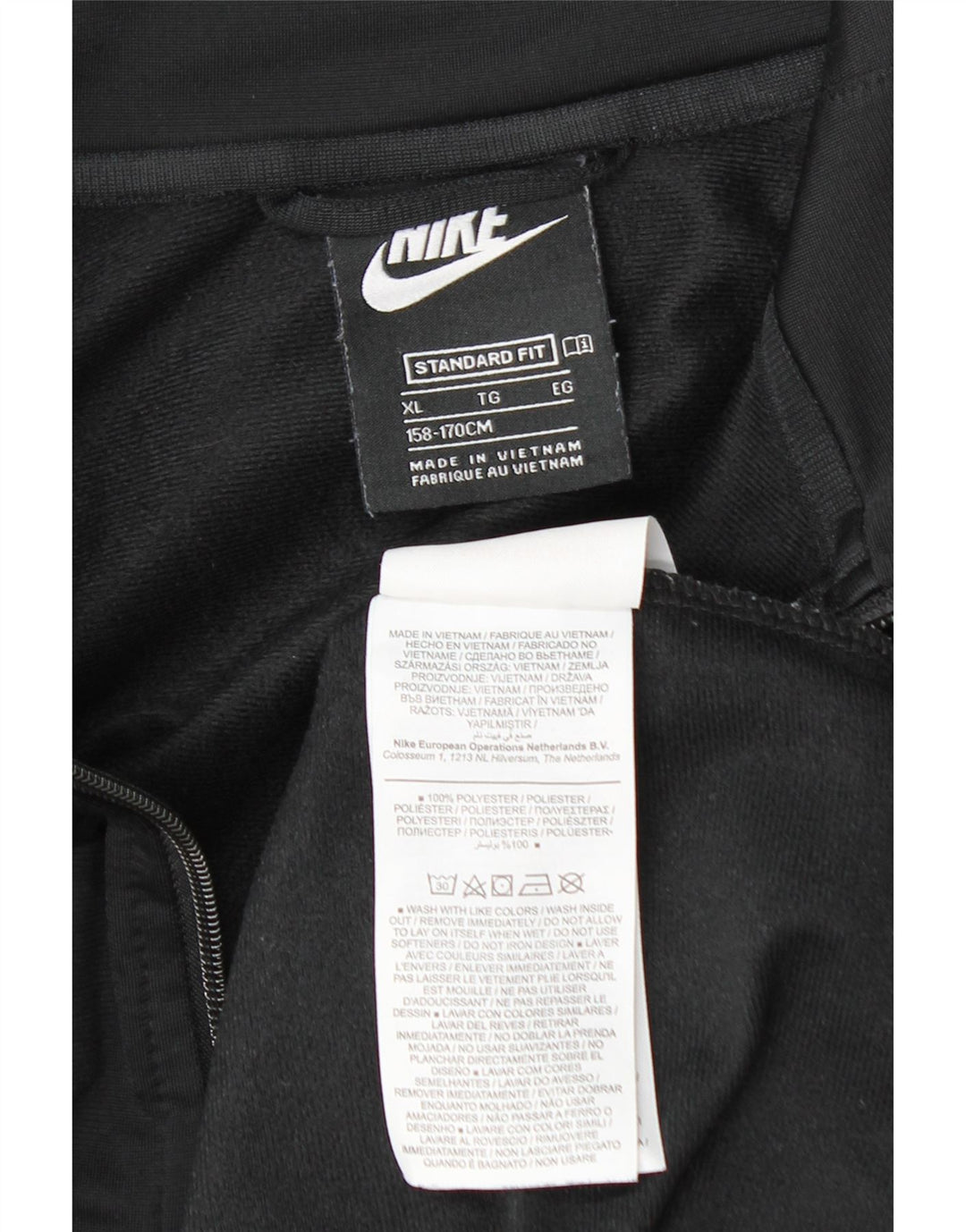 Tuta intera Nike da ragazzo con grafica 13-14 anni XL poliestere nero