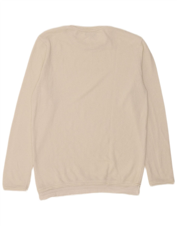Maglione maglione girocollo da uomo Zara grande bianco