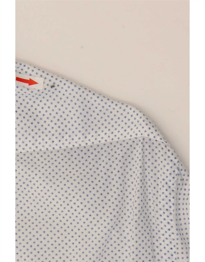 Camicia slim fit da uomo Napapijri bianco medio maculato
