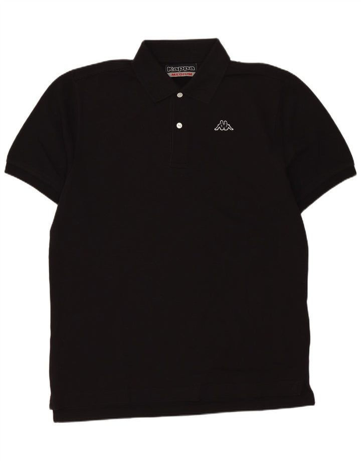 Polo Kappa Uomo Media Nera In Cotone