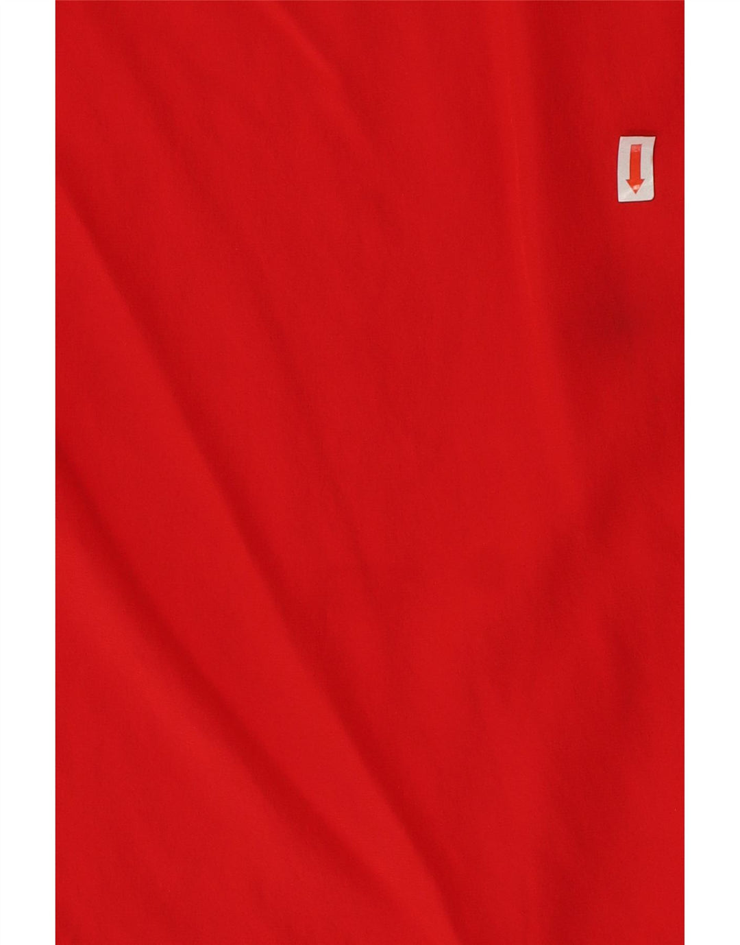 Camicetta camicia a maniche corte da donna vintage UK 14 seta rossa media