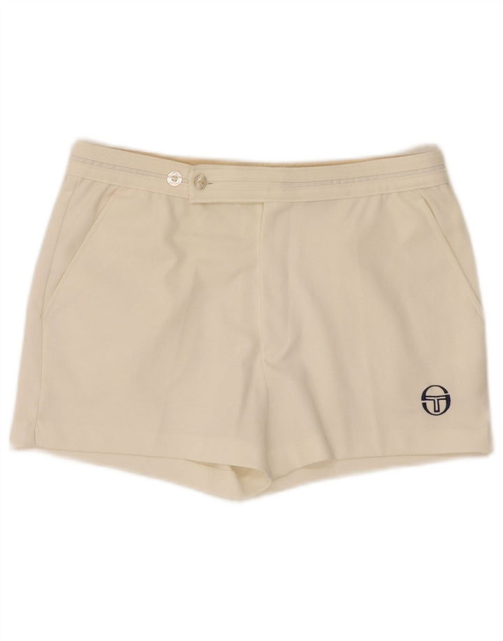 Pantaloncini chino da uomo Sergio Tacchini IT 48 medio W30 poliestere bianco