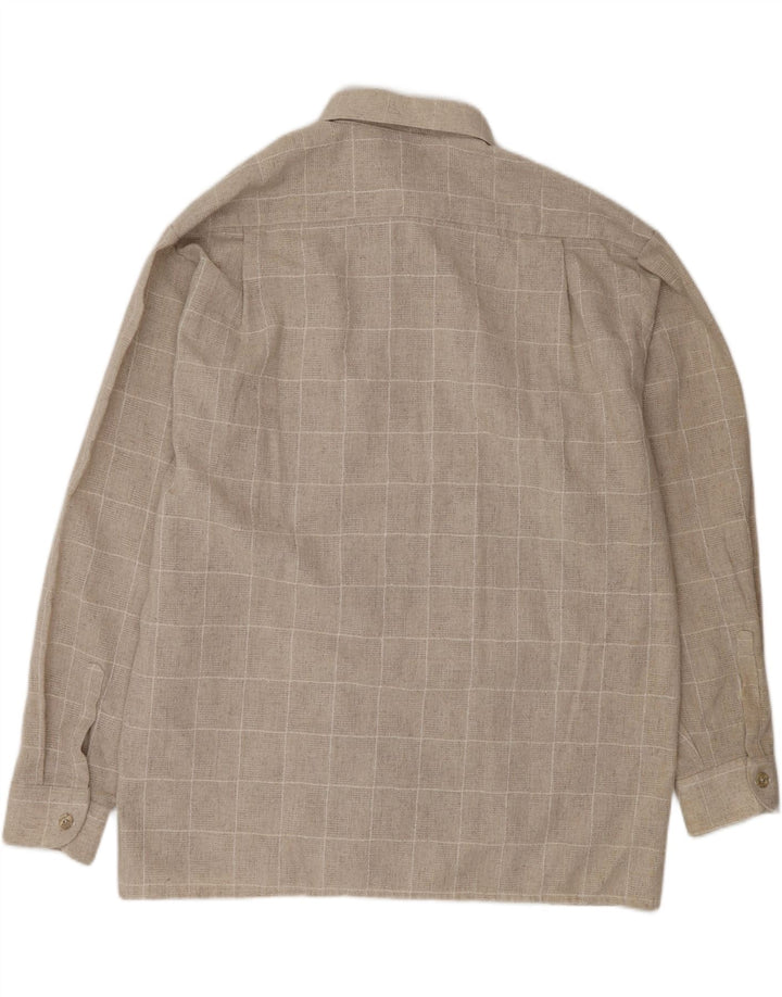 Camicia da uomo VINTAGE 2XL a quadri beige