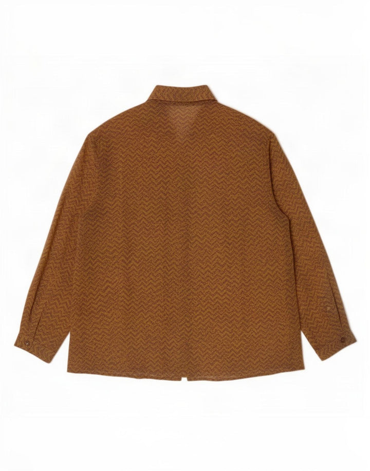 Camicetta trasparente da donna Barth IT 48 XL Poliestere geometrico giallo