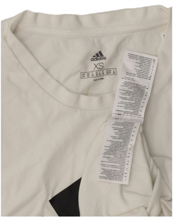 Canotta grafica da uomo Adidas XS in cotone bianco