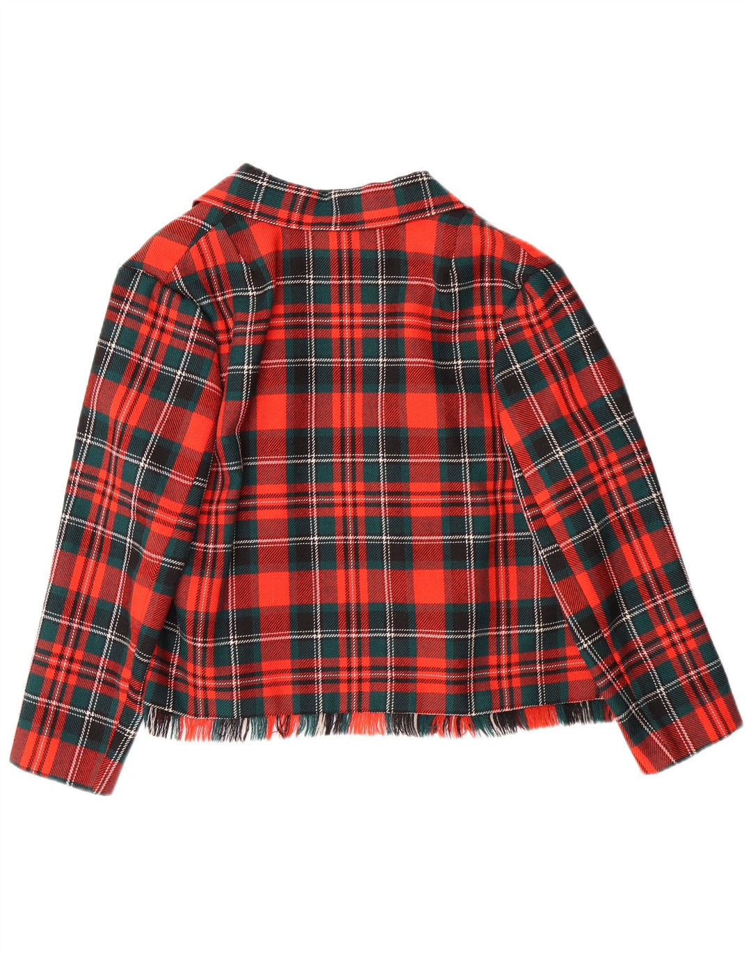 Set gonna 2 pezzi da donna VINTAGE EU 42 Large W28 L23 lana a quadri rossi