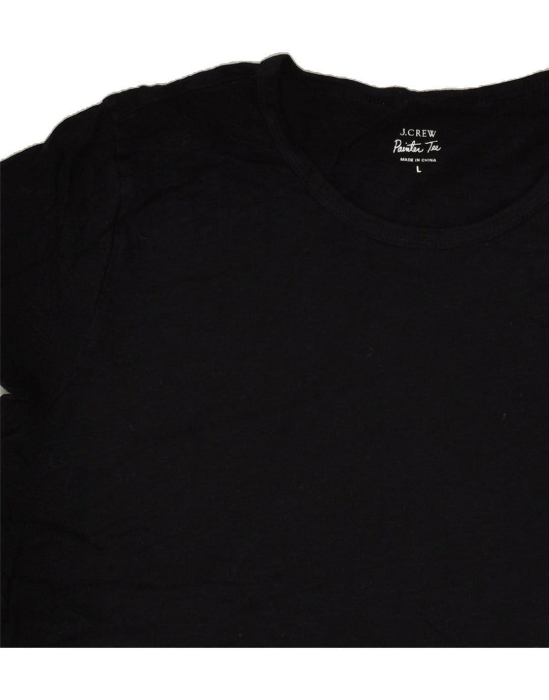 J. CREW Womens T-Shirt Top UK 16 Large Black Cotton | Vintage J. Crew | Thrift | Second-Hand J. Crew | Used Clothing | Messina Hembry 