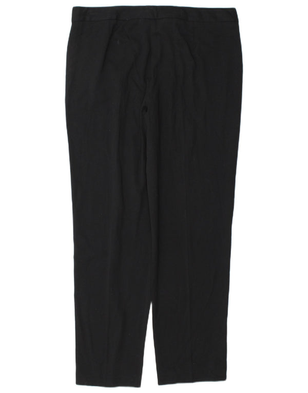 Pantaloni casual a vita alta da donna Marks & Spencer UK 14 Large W34 L30 Neri