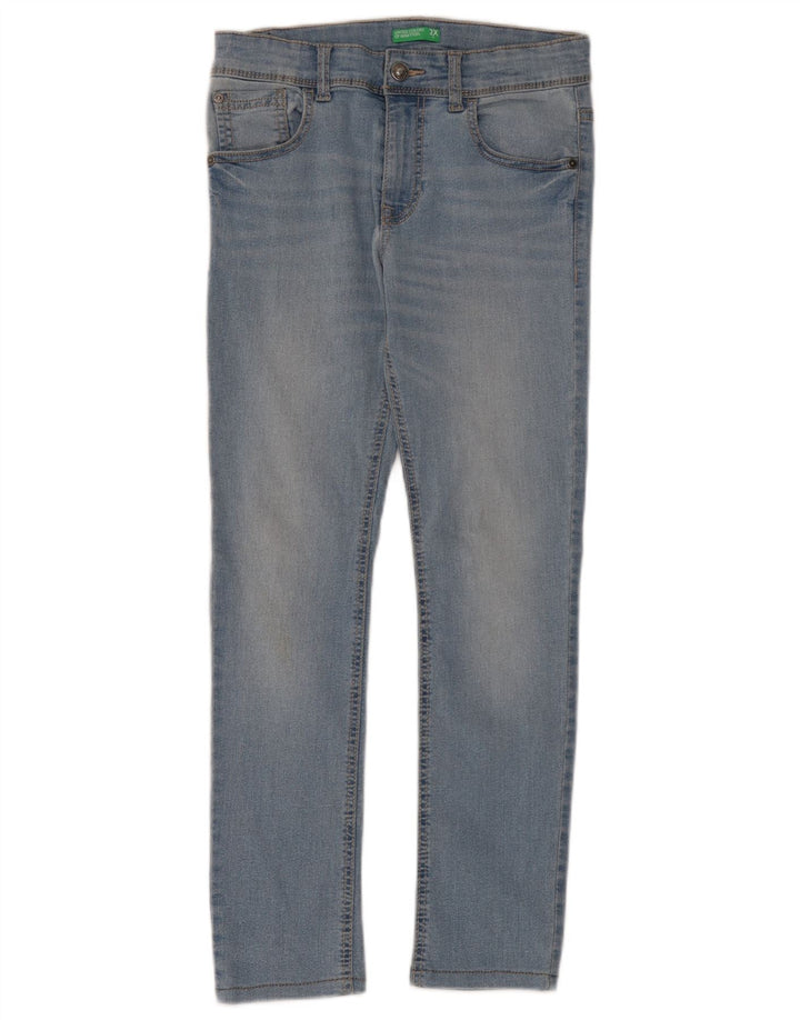 Jeans slim da bambino Benetton 11-12 anni W28 L27 Blu