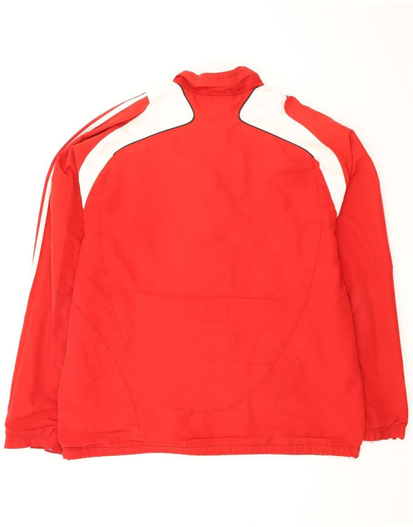 Giacca antipioggia da uomo ADIDAS UK 48/50 XL Poliestere color block rosso