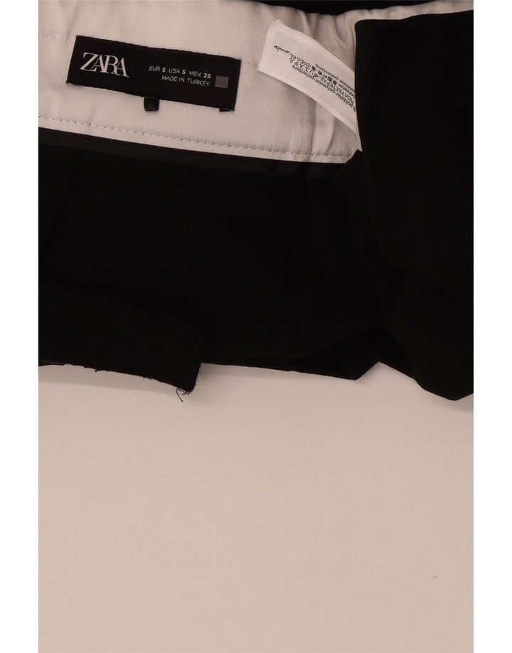 Pantaloni chino con pegging da donna Zara piccoli W26 L30 poliestere nero