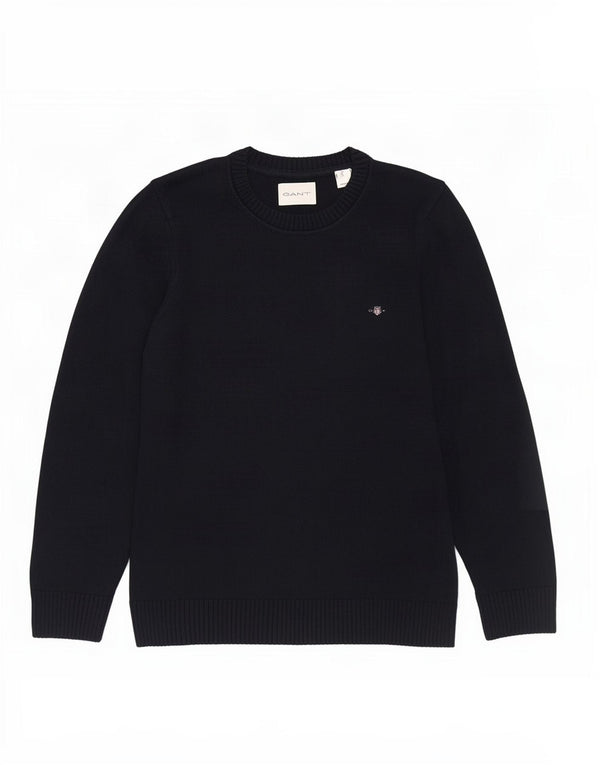 Maglione maglione girocollo da uomo Gant XL in cotone blu navy